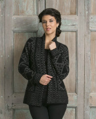 KO771 Oriental jacket in black grey